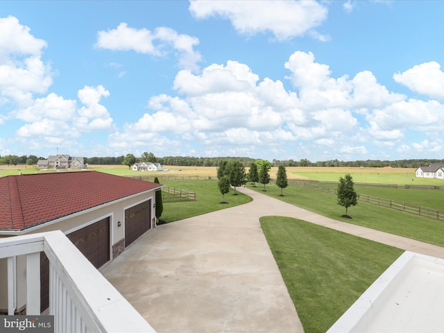 11509 Asbury Ridge Ct, Nokesville, VA 20181 - view of yard with a rural view, driveway, and a garage