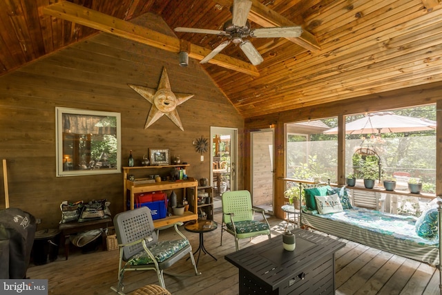 379 Wintergreen Way, Berkeley Springs, WV 25411 - sunroom with ceiling fan