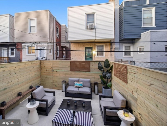 5717 Larchwood Ave, Philadelphia, PA 19143 - view of patio / terrace featuring an outdoor living space and cooling unit