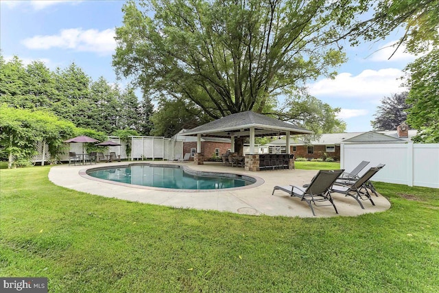 136 Schoolhouse Ln, Glen Mills, PA 19342 - view of pool with a patio area and a gazebo