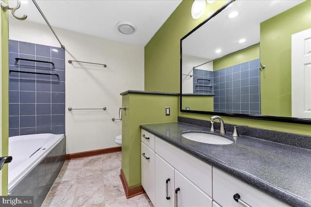 136 Schoolhouse Ln, Glen Mills, PA 19342 - bathroom with vanity and tiled shower / bath combo