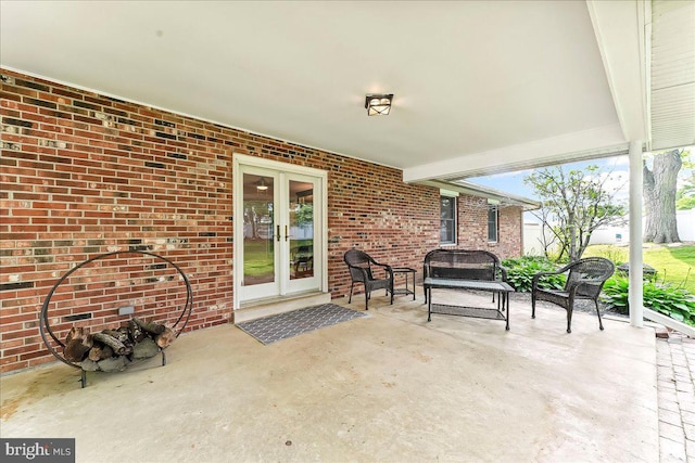136 Schoolhouse Ln, Glen Mills, PA 19342 - view of patio / terrace featuring french doors