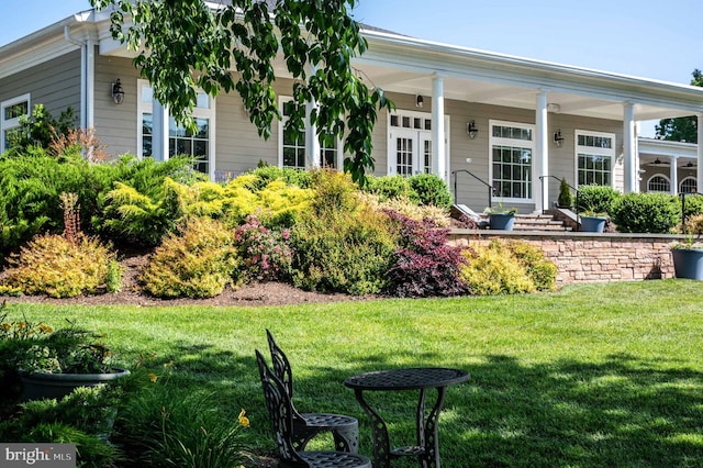 11606 Little Bay Harbor Way, Spotsylvania, VA 22551 - view of green lawn with a porch