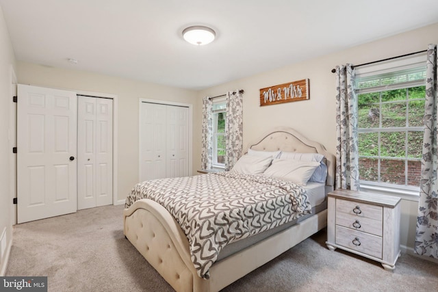 1442 Peacock Ln, Hellertown, PA 18055 - bedroom with multiple closets and carpet floors
