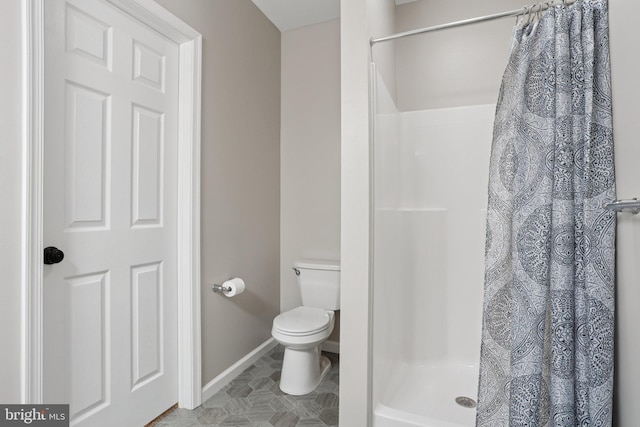 1442 Peacock Ln, Hellertown, PA 18055 - bathroom with toilet and curtained shower