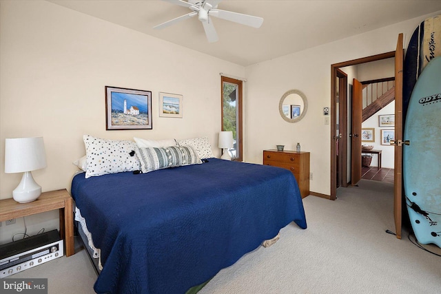 35197 Hassell Ave, Bethany Beach, DE 19930 - carpeted bedroom with ceiling fan and baseboards