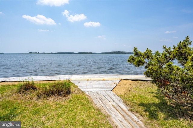 35197 Hassell Ave, Bethany Beach, DE 19930 - water view featuring a boat dock