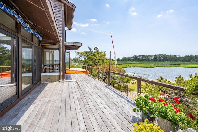 35197 Hassell Ave, Bethany Beach, DE 19930 - wooden terrace with a water view