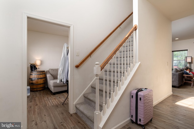 55 Hamlet Cir, Mechanicsburg, PA 17050 - stairway with wood finished floors