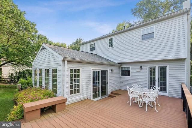 1243 Grove Rd, West Chester, PA 19380 - wooden deck with outdoor dining space