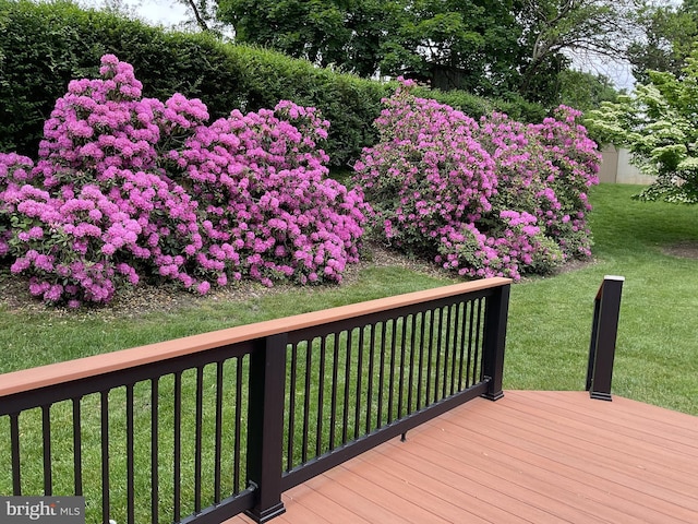 1243 Grove Rd, West Chester, PA 19380 - wooden deck featuring a lawn