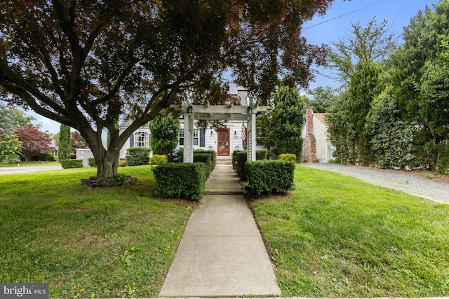 1606 W Mcgalliard Ave, Hamilton, NJ 08610 - view of property hidden behind natural elements with a front yard and a pergola