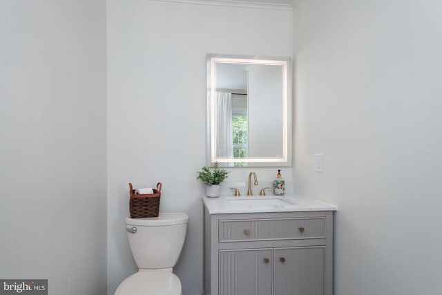 92 Lochatong Rd, Ewing, NJ 08628 - half bathroom with vanity and toilet