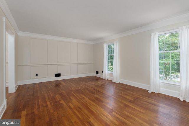 92 Lochatong Rd, Ewing, NJ 08628 - empty room with crown molding and wood finished floors