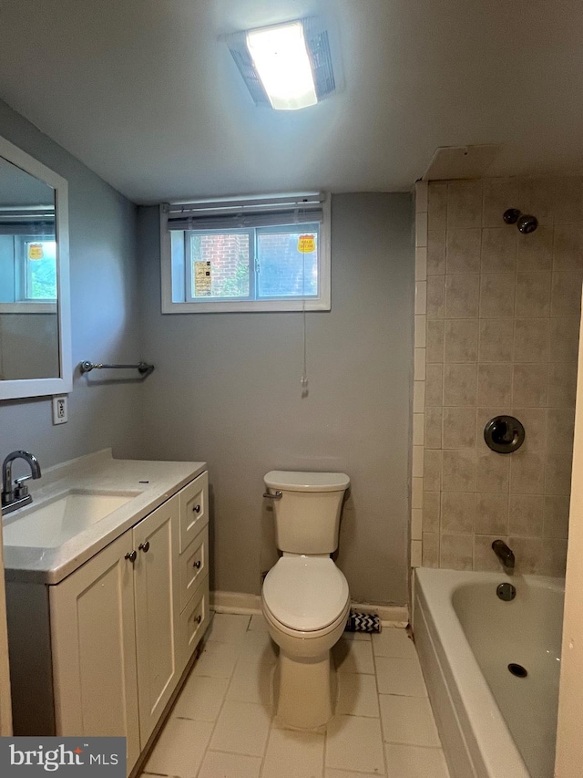 3805 Arbutus, Baltimore, MD 21207 - full bathroom with tile patterned floors, vanity, and washtub / shower combination