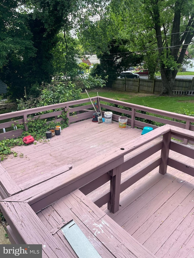 3805 Arbutus, Baltimore, MD 21207 - wooden deck featuring a fenced backyard