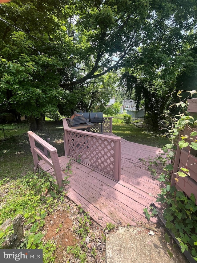 3805 Arbutus, Baltimore, MD 21207 - view of wooden deck