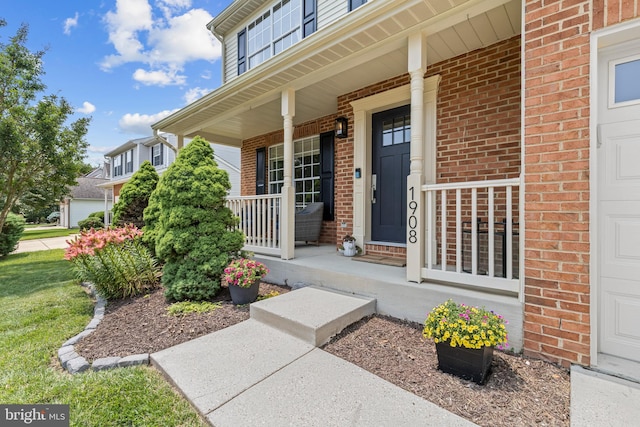 1908 Brigade Way, Odenton, MD 21113 - view of exterior entry with covered porch and brick siding
