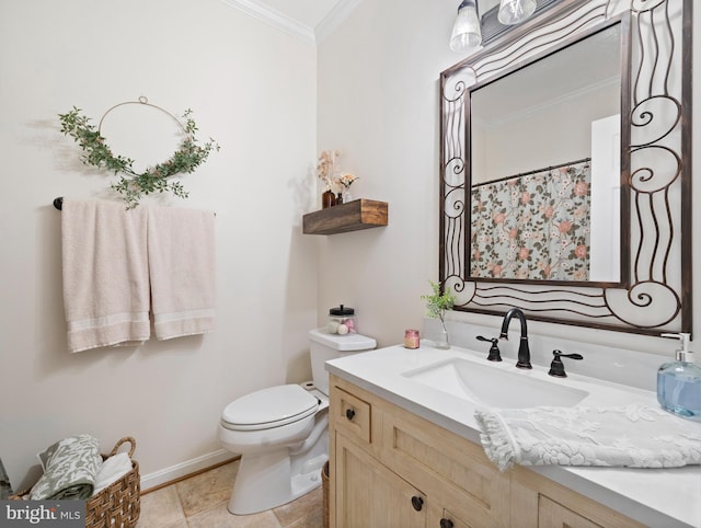 11871 Knollcrest Ln, La Plata, MD 20646 - bathroom with ornamental molding and vanity