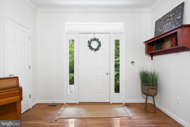 11871 Knollcrest Ln, La Plata, MD 20646 - foyer with wood-type flooring and crown molding