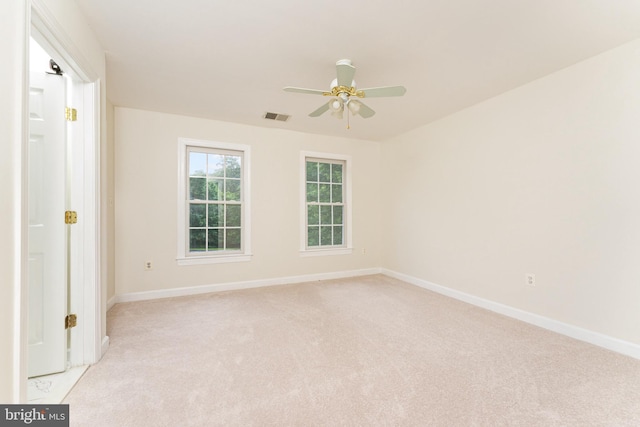 7412 Kallenburg Ct, Manassas, VA 20111 - spare room with a ceiling fan and light colored carpet