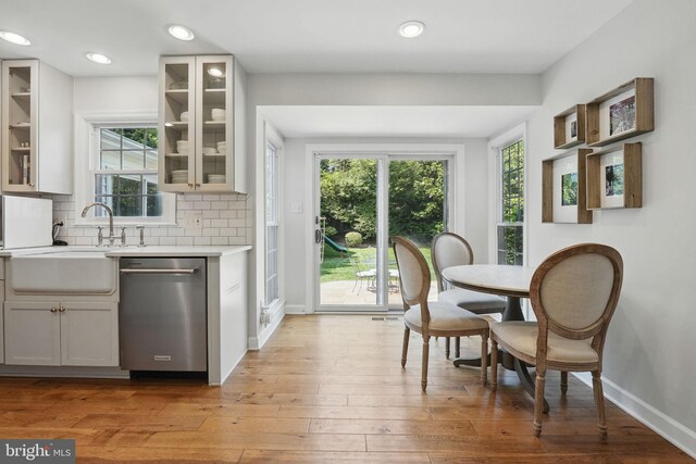 6134 Long Meadow Rd, Mclean, VA 22101 - dining room featuring plenty of natural light, wood-type flooring, and recessed lighting