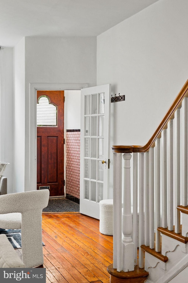 828 Mercer St, Philadelphia, PA 19125 - entryway featuring stairway and hardwood / wood-style flooring