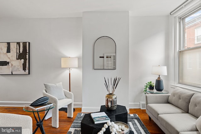 828 Mercer St, Philadelphia, PA 19125 - living area with wood finished floors and baseboards