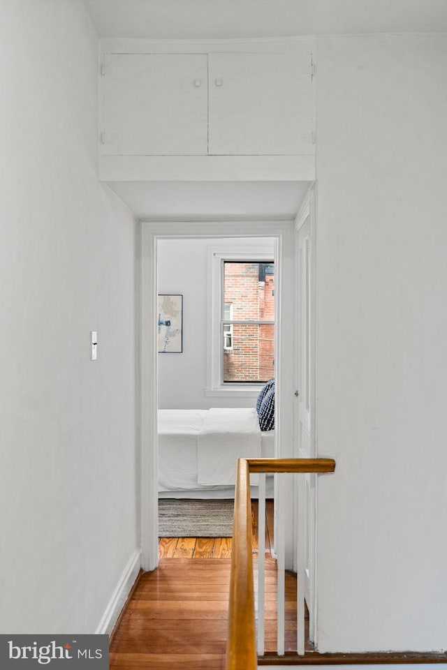 828 Mercer St, Philadelphia, PA 19125 - hallway with wood finished floors and baseboards