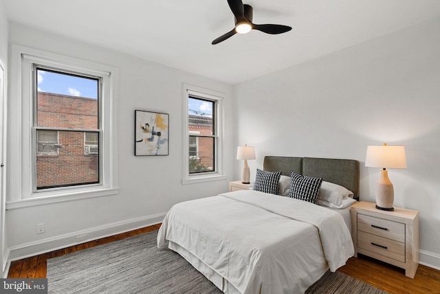 828 Mercer St, Philadelphia, PA 19125 - bedroom featuring multiple windows, wood finished floors, and a ceiling fan