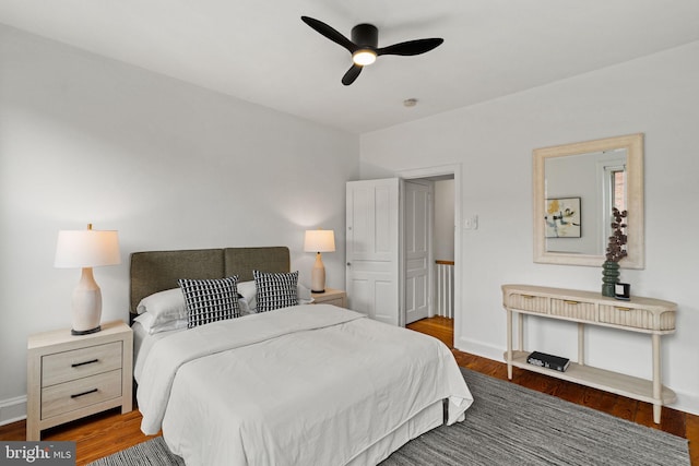 828 Mercer St, Philadelphia, PA 19125 - bedroom with wood finished floors and ceiling fan