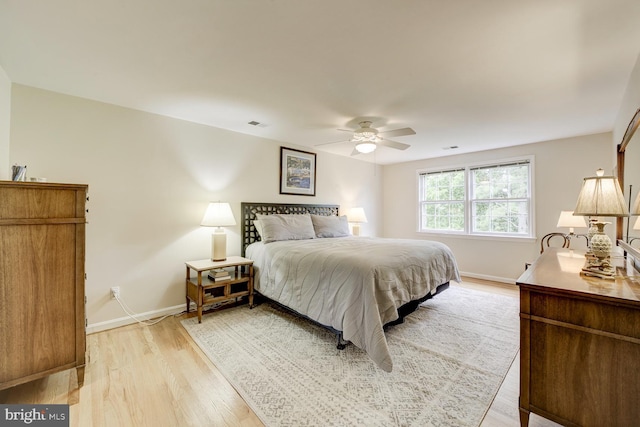 1109 Pipestem Pl, Potomac, MD 20854 - bedroom featuring light wood-style floors and a ceiling fan