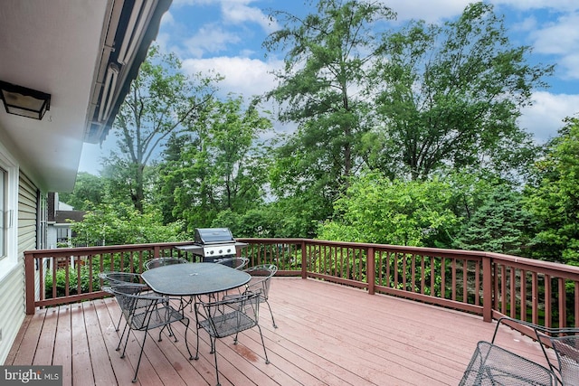 1109 Pipestem Pl, Potomac, MD 20854 - wooden deck with outdoor dining area