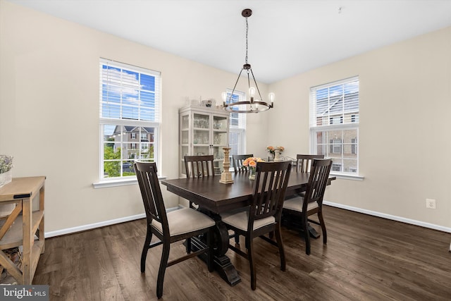 7802 Richard Halley Way, Elkridge, MD 21075 - dining area featuring a chandelier and dark wood-style floors