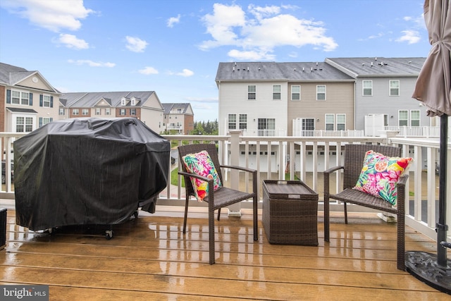 7802 Richard Halley Way, Elkridge, MD 21075 - wooden deck featuring a residential view and area for grilling