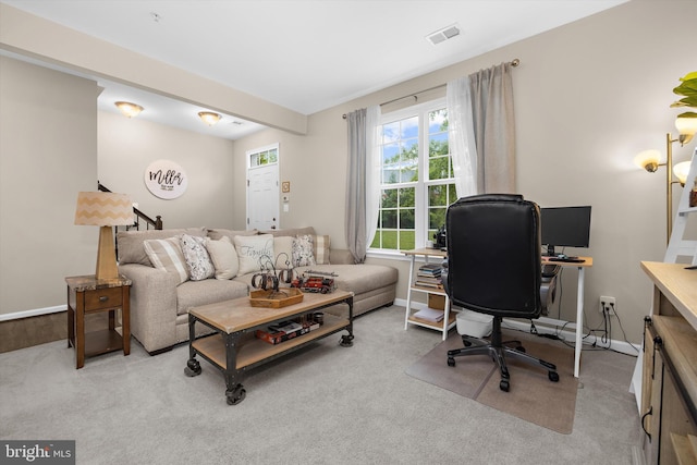 7802 Richard Halley Way, Elkridge, MD 21075 - living area featuring an office area and baseboards