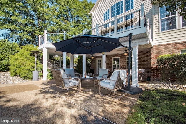 14401 Chalfont Dr, Haymarket, VA 20169 - patio / terrace with a patio area and a ceiling fan