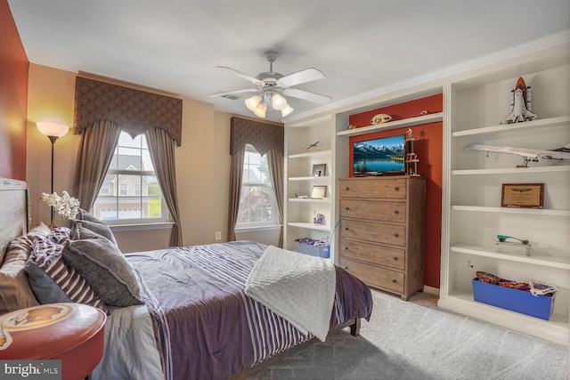 14401 Chalfont Dr, Haymarket, VA 20169 - bedroom featuring carpet floors and a ceiling fan