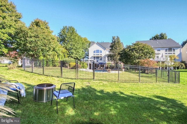 14401 Chalfont Dr, Haymarket, VA 20169 - view of yard with an outdoor fire pit