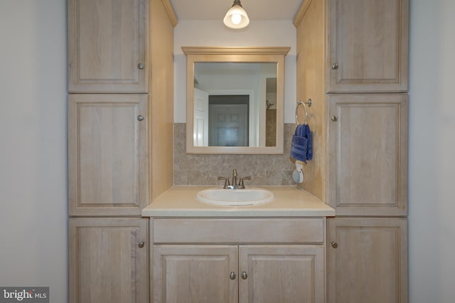 561 Nottingham Dr, Yardley, PA 19067 - bathroom featuring vanity and backsplash