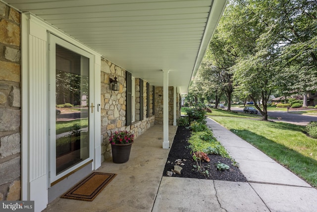 561 Nottingham Dr, Yardley, PA 19067 - porch with a lawn