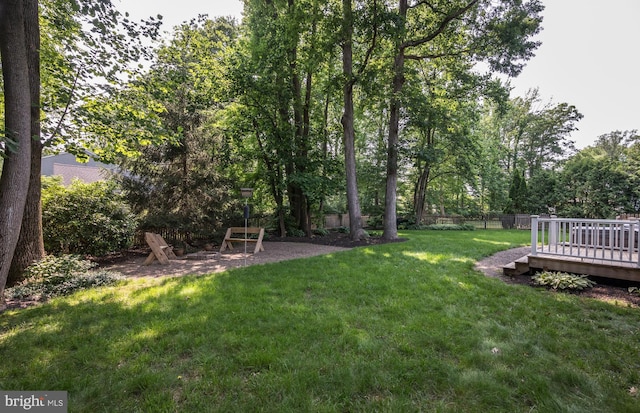 561 Nottingham Dr, Yardley, PA 19067 - view of yard with a deck