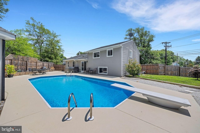 487 College Blvd, Wenonah, NJ 08090 - view of pool with a patio area, a diving board, and a fenced backyard