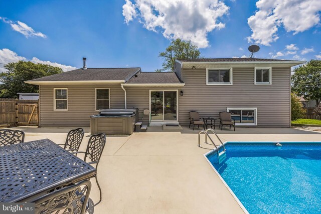 487 College Blvd, Wenonah, NJ 08090 - rear view of property with a patio, a hot tub, and a gate