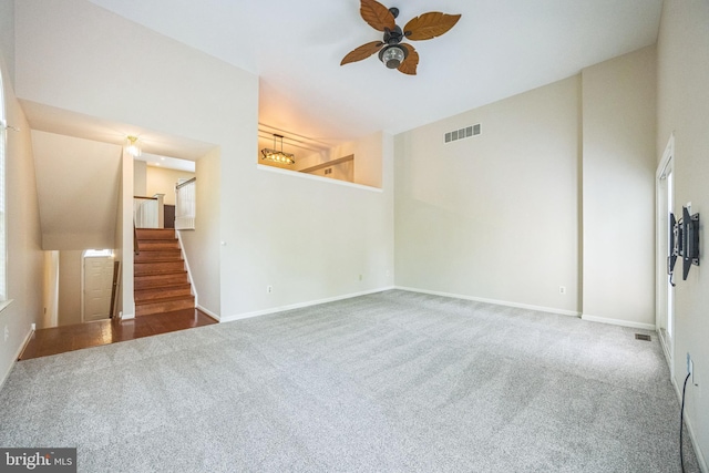 205 Dylan Dr Unit 54, Lansdale, PA 19446 - unfurnished room with a ceiling fan, carpet, and stairway