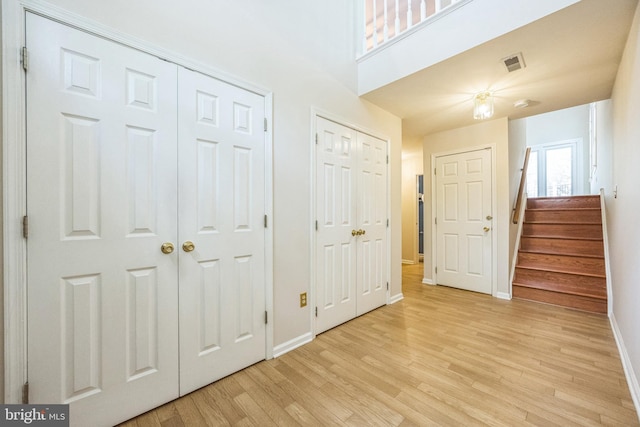 205 Dylan Dr Unit 54, Lansdale, PA 19446 - entrance foyer with light wood finished floors and stairway
