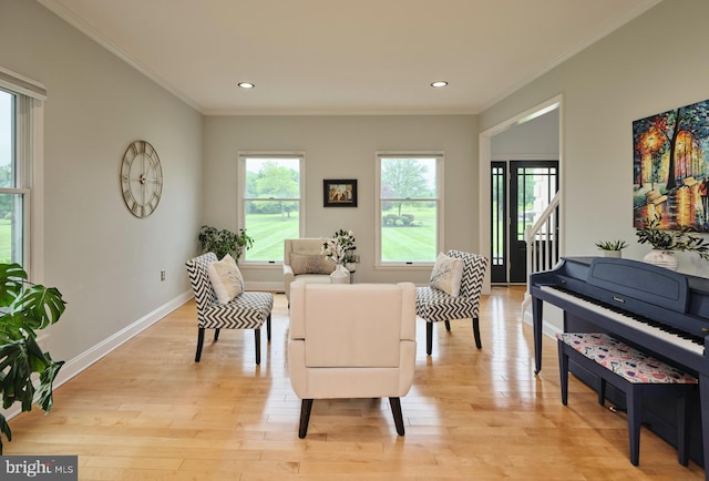 21 Shara Ln, Pennington, NJ 08534 - dining area featuring ornamental molding, light wood-type flooring, and recessed lighting