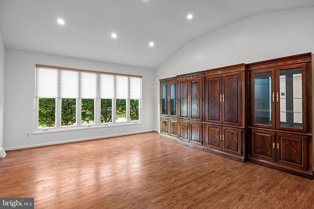 951 Robin Ln, Huntingdon Valley, PA 19006 - spare room with vaulted ceiling, light wood-style flooring, and recessed lighting