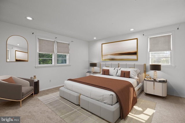 951 Robin Ln, Huntingdon Valley, PA 19006 - bedroom featuring light carpet, multiple windows, and recessed lighting