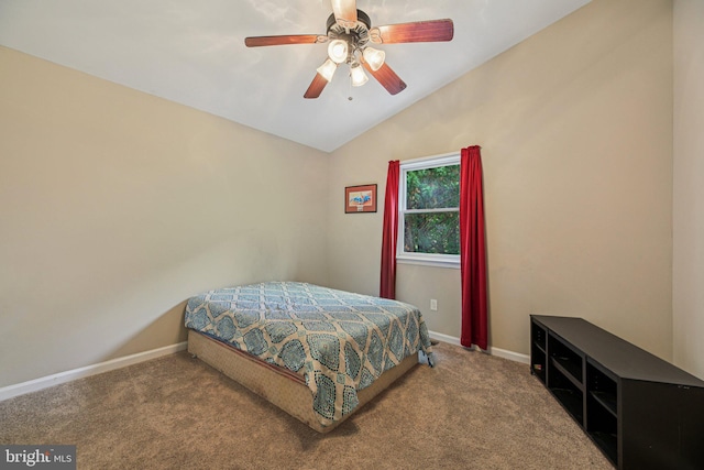 41 Sycamore Ln, Hanover, PA 17331 - carpeted bedroom with vaulted ceiling and ceiling fan